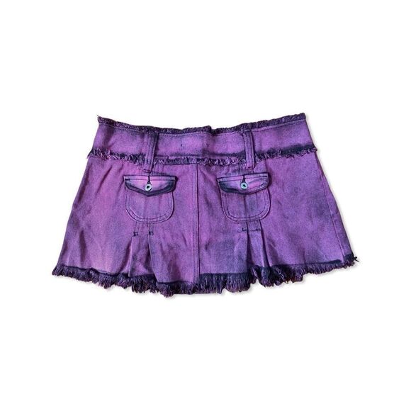 I Am Gia Skylar Denim Mini Skirt in Pink Sz L - Picture 2 of 4